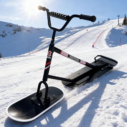 ErShangMao Nouvelle Trottinette/Skis des Neiges - Skateboard des Neiges Adulte 2026 avec Direction À 360° Et Cadre Triple en Aluminium, Capacité De Charge De 150 Kg,...