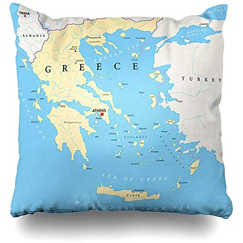 Throw Pillow Cover Square Case 18x18 Inch Naxos Aegean Greece