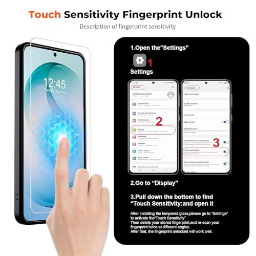 Image of SUPFINE Magnetic for Samsung Galaxy S26 Case with Screen Protector, (Built-in Magnets) (Military Grade Drop Protection) Slim Translucent Shockproof Phone Case,Black