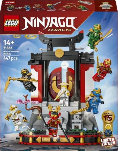 LEGO Ninjago 15-jähriges Jubiläum: Ninja-Charaktere zum Ausstellen 71866 | Spielzeug ab 14 Jahren für Jugendliche, Kloster Spielzeug mit 8 sammelbaren Minifiguren und Schwertern, G