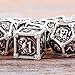 AUSTOR 7-Die Metal DND Dice Set Dungeons and Dragons Polyhedral Roll Playing Dice with Box D20 D12 D10 D% D8 D6 D4 for Pathfinder MTG RPG Board Games