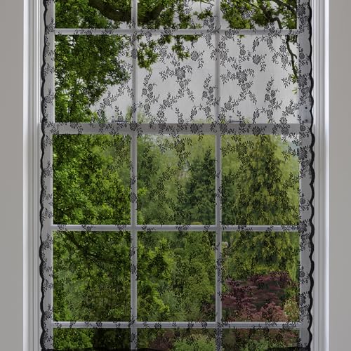 Cortinas de encaje negro para evitar reflejos solares y proteger muebles con BETOOKY 7