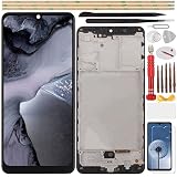 YHX-OU Écran Complet Tactile LCD de Rechange pour Samsung Galaxy A31 SM-A315F/DS SM-A315G/DS avec Film de Protection D'écran et Outils 6.4' Noir+Cadre