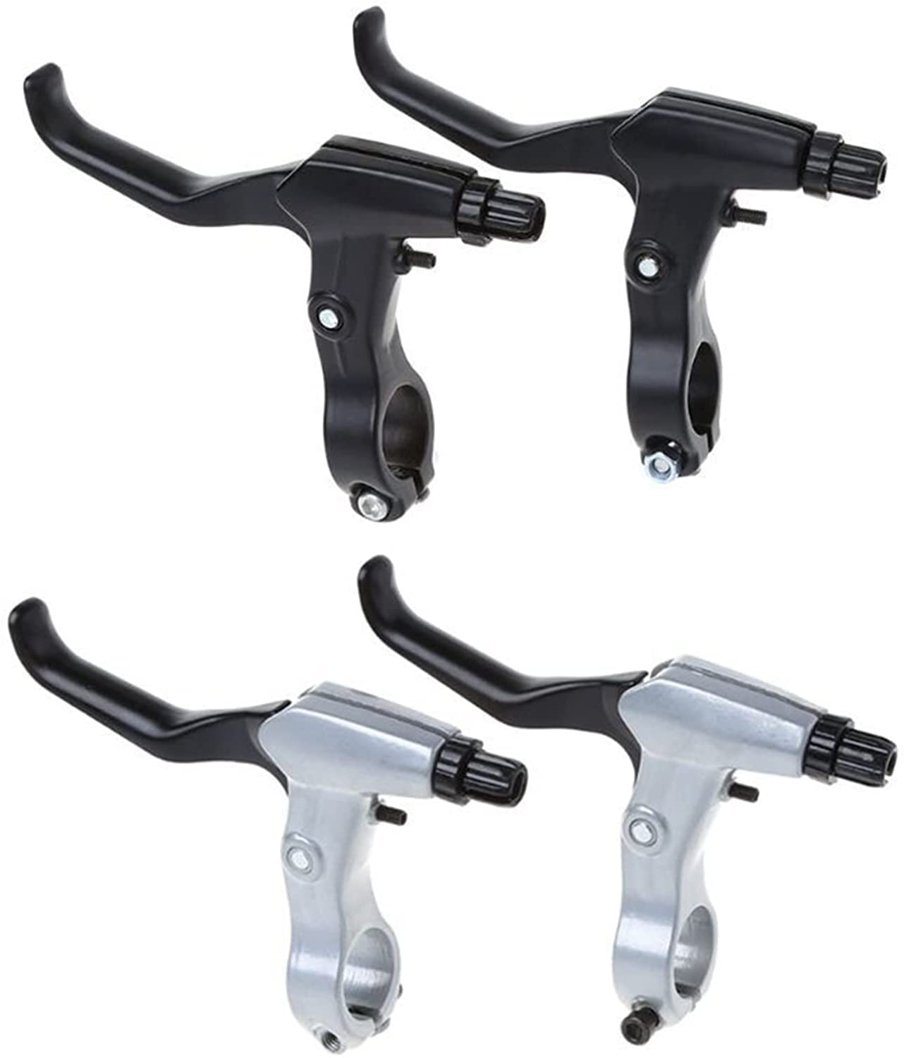 BATLAM Lega di Alluminio MTB Road Bike Leve Freno Bici fisse 2 Pezzi Leva Freno Bicicletta Cambio Manovella Ciclismo Leva Freno Bicicletta Leve Cambio (Colore : Nero) (Nero)