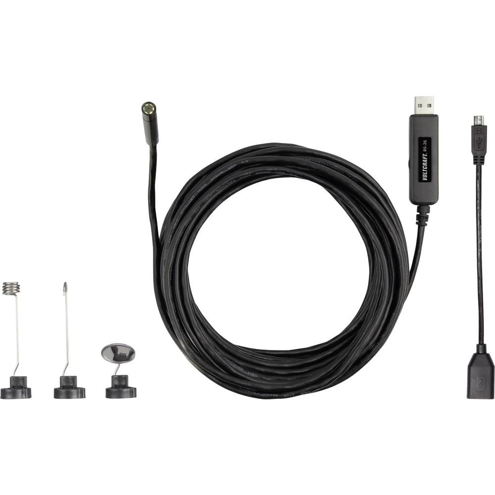 VOLTCRAFT VC-8919590 USB-Endoskop Sonden-Ø: 8 mm Sonden-Länge: 9.85 m