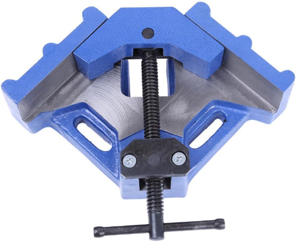 Veemoon 1Pc Single Handle Right Angle Clamp Woodworking Clamp with Head for Welding Framing Cabinet Installation