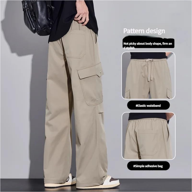 Spring Summer Straight Work Casual Pants Men Loose Casual Thin Trousers3