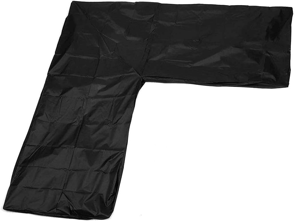 Patio Furniture Sectional Covers 105x79inches L-Shaped Sectional Garden Lawn Sofa Cover 420D Heavy Duty Waterproof Dustproof Furniture Protection Corner Sofa Cover for Outdoor Veranda