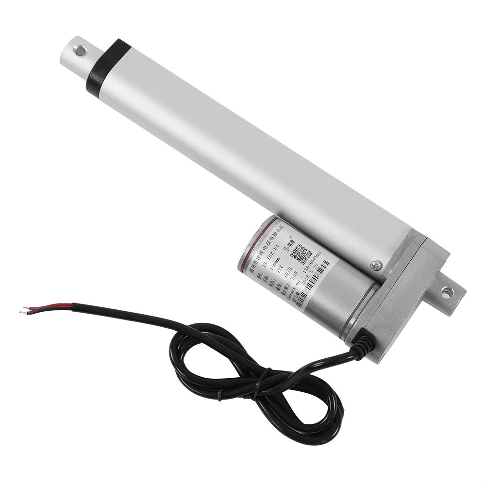 Ausla Attuatore Lineare 12V, Motore Elettrico a Corsa Interamente in Metallo 750N Carico 450mm Corsa 10mm S per Automazione di Ascensori Apparecchiature Mediche Macchinari Industriali (150mm)