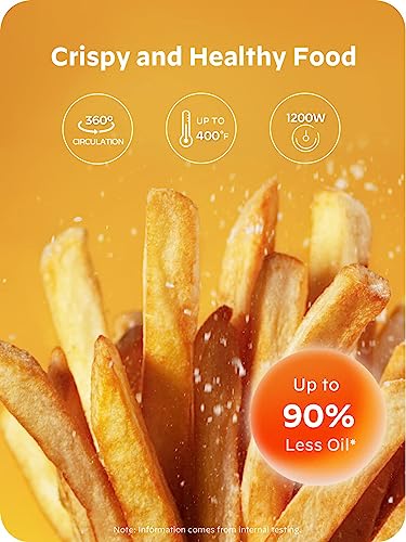 Silonn Air Fryer Oven, 2-in-1 Smart Air Fryer Toaster Oven Combo, 14QT Stainless Steel Air Fryer Oven with Digital Countertop, Natural Convection Roast Bake, Black - Image 5