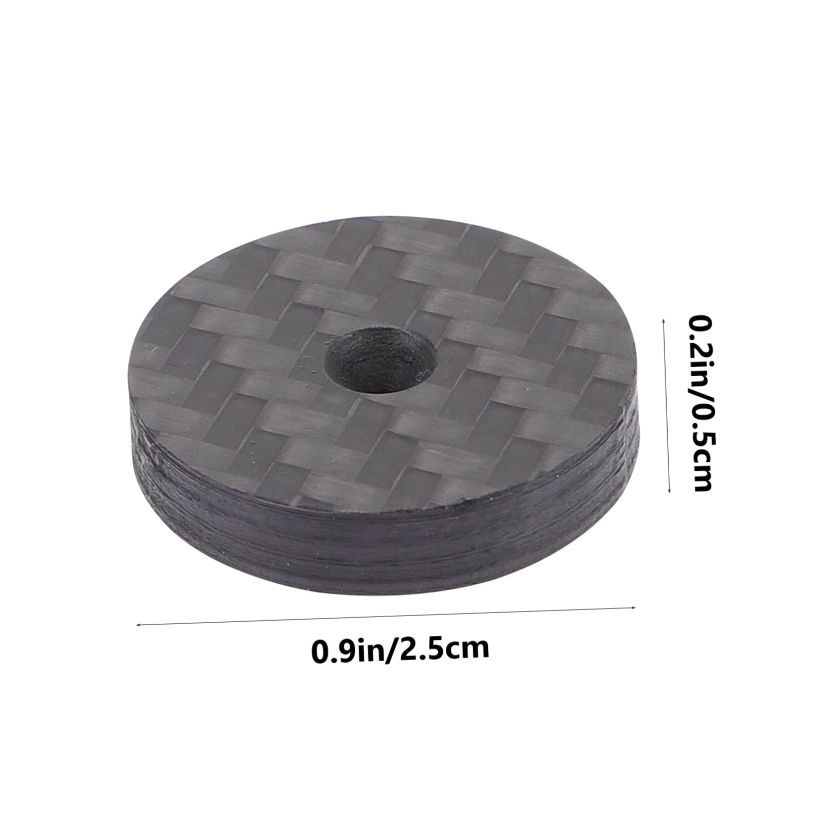 KICHOUSE 4Pcs Carbon Fiber Speaker Spikes Pads for Audio Speaker Feet Base Mats for Subwoofer CD Player and Amplifier Shockproof and High Strength Design