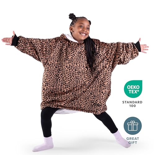 Image of Bare Home Wearable Blanket Hoodie - Soft Plush Sherpa - Warm and Cozy - Oversized Wearable Blanket