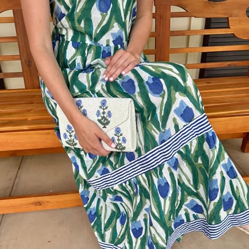 Image of Women Y2k Boho Maxi Dress Tie Shoulder Backless Strappy Tiered Flowy Dress 2024 Summer Floral Beach Sundress