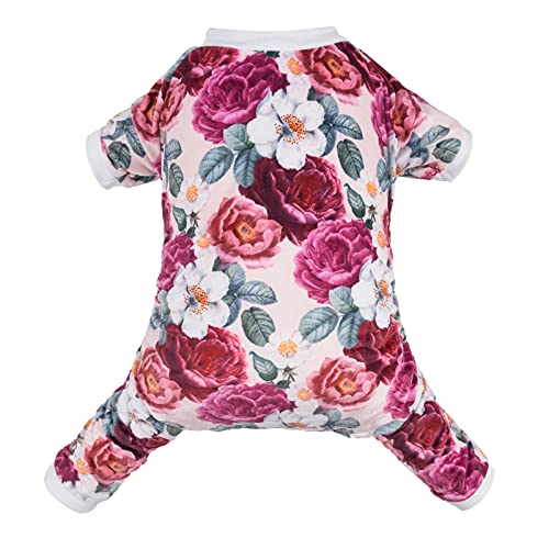Image of CuteBone Dog Pajamas Flower Puppy Clothes Soft Pjs Birthday Outfit Girl P178M Medium