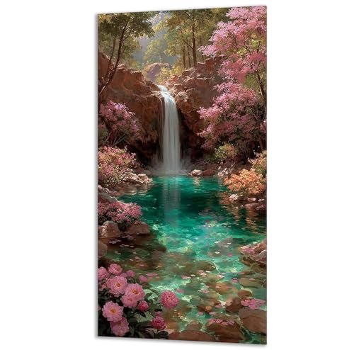 数字油絵 秋 湖 ペイントバイナンバー 子供用 大人用 キャンバスペインティングキット 初心者向け 簡単 数字でペイントキット DIY 手工 芸術手塗り 油絵セット 3-ブラシ絵の具が入 壁飾り ホームデコレーション 女性へのギフト 80x160cm 0z