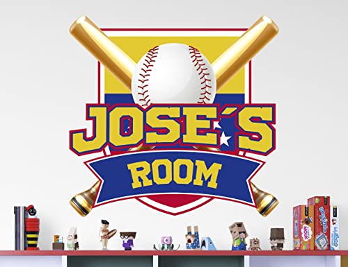 Baseball Wall Decals - Personalized Name Baseball Wall Art - For All Teams Choose The Colour - Baseball Stickers - Baseball Decor For Boys Room - Baseball Theme Wall Decor - Baseball Room Decor #TOP3