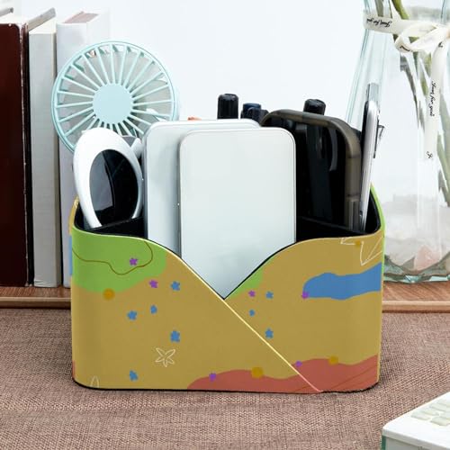 Boîte de rangement géométrique rectangulaire et robuste pour bureau