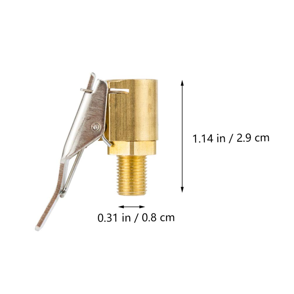 DOITOOL 4pcs Car Inflatable Chuck Tire Inflator Tire Air Chuck Tyre Valves Open End Air Chuck Air Pump Clips Thread Air Chuck Car Air Chuck Car Pump Accessories Air Pump Adapter