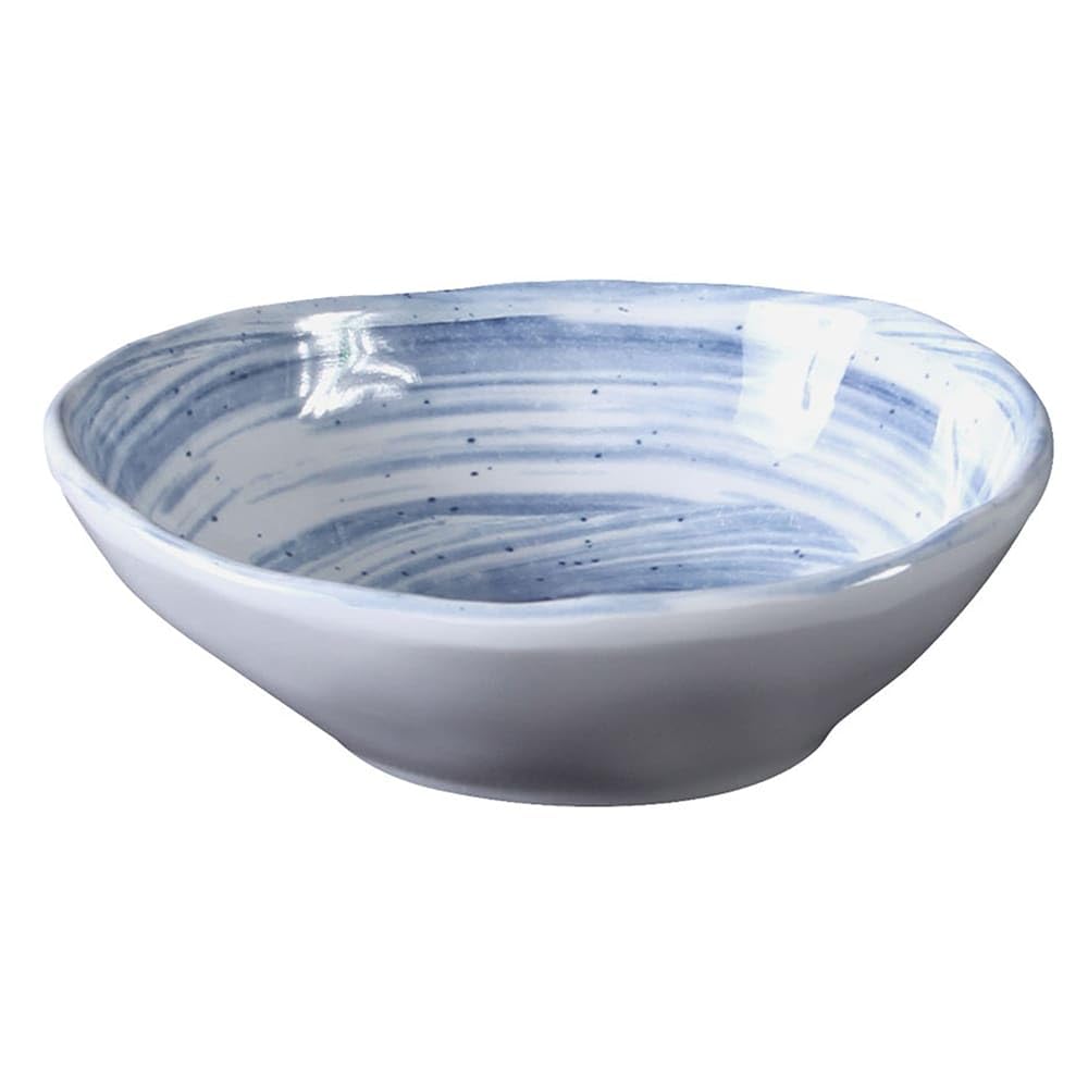Oval Bowl by Elite Global Solutions – 5 oz., 5.0 fluid_ounces, Melamine, Navy Design, Pack of 6