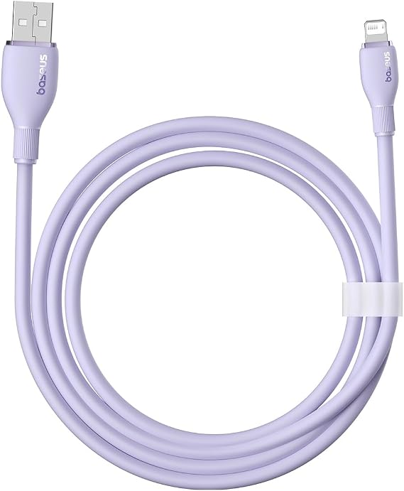 Baseus Pudding Hızlı Şarj Özellikli Lightning Kablo 2.4A 1.2 Metre, Mor