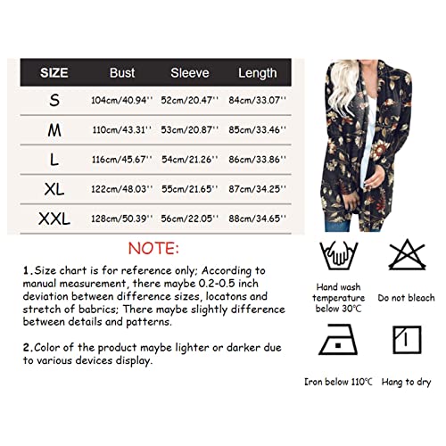 Women's Ethnic Fashion Cardigan Floral Print Soft Elegant Top Loose Long-Sleeved Leopard Print Sweaters #TOP4