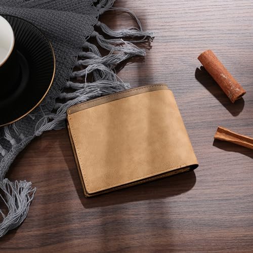 Nobelook Personalized Leather Wallets for Men: Personalized Gifts Custom Wallets for Men Engraved Wallet- Customized Gifts for Men Father Husband (Brown #2, 5 Names)4