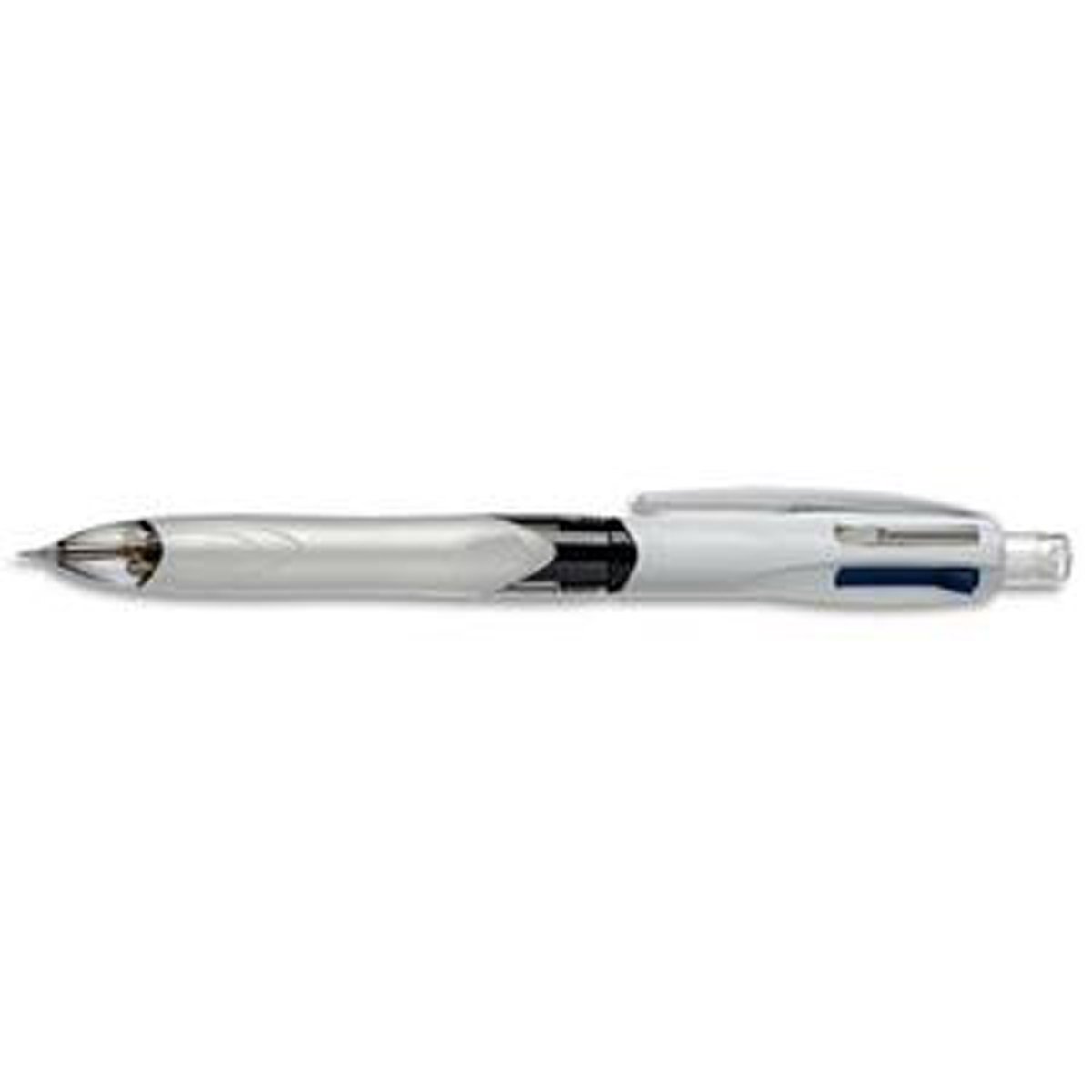 Lot de 12 Stylos bille 4 couleurs Multifonction; Noir, bleu, rouge et une mine graphite 0,7mm. Gomme intégrée