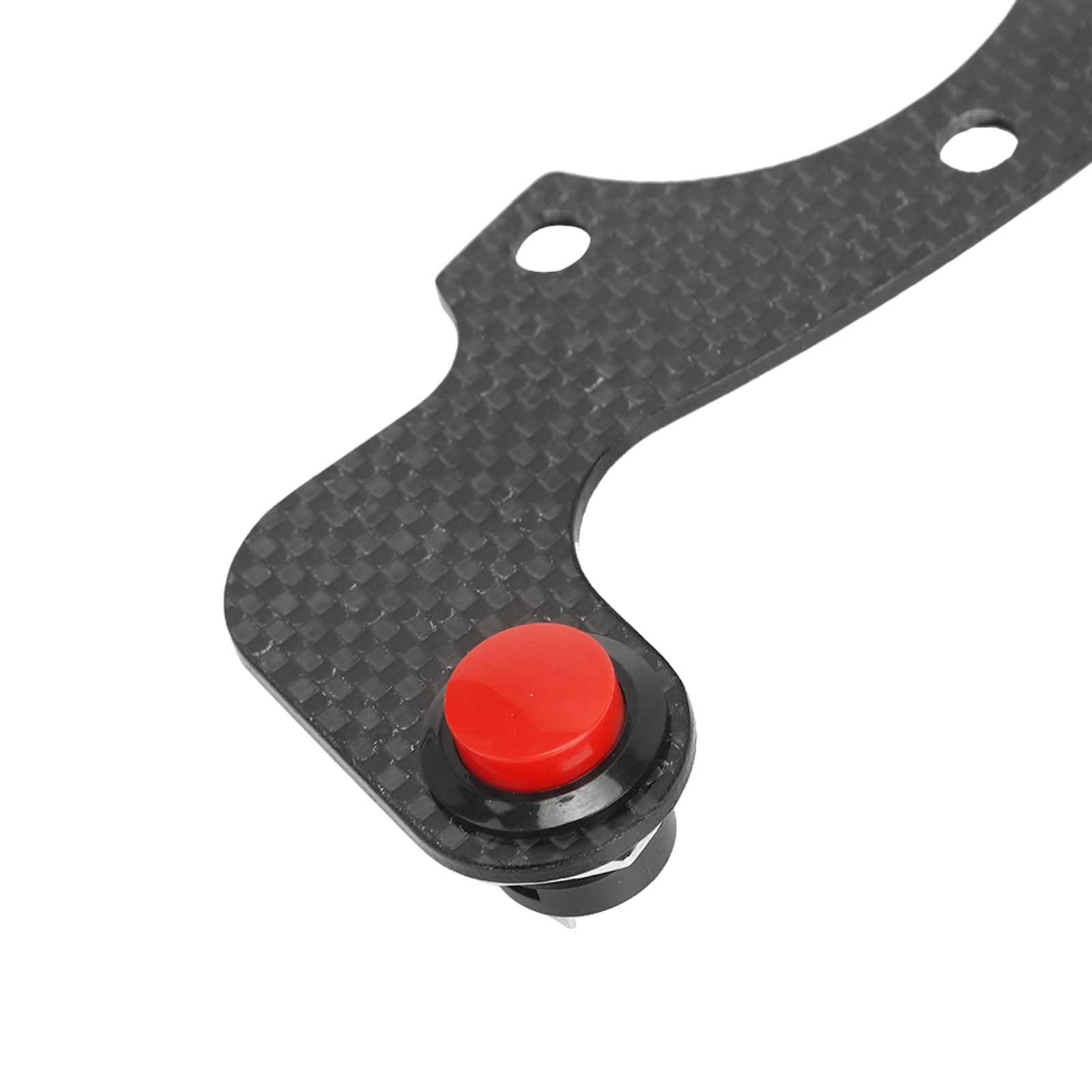 Kits de Boutons de Klaxon Externe en Fibre de Carbone pour Volant 6 Boulons – Version à Double Bouton, monté entre L'adaptateur de Moyeu et le Volant (paire)