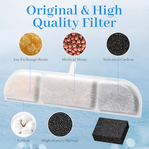 Filtros de Repuesto para Fuente de Agua para Gatos Aoyinfe Pack x8 miniatura 4