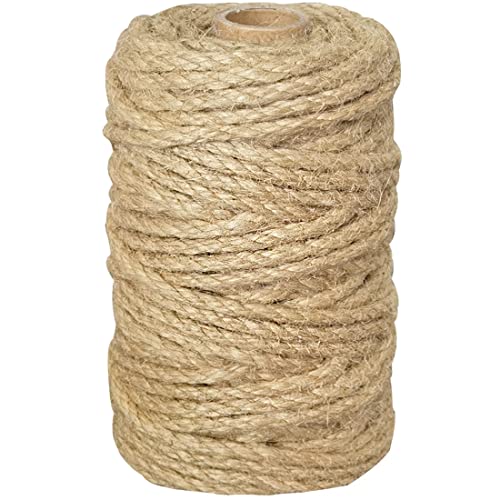PerkHomy 5mm Jute Rope 105 Feet Twisted Heavy Duty and Thick Twine…