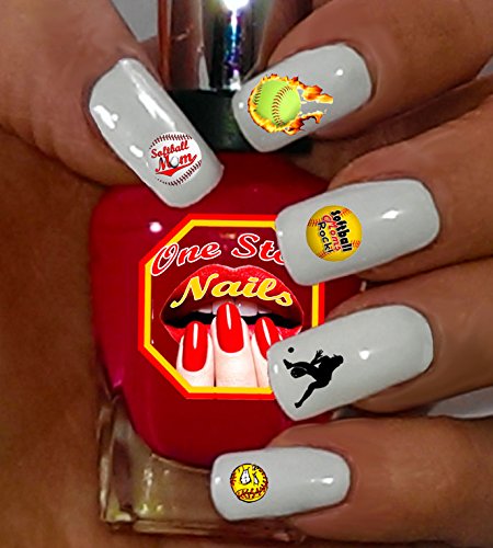 Softball Mom Waterslide Nail Decals by One Stop Nails V2.