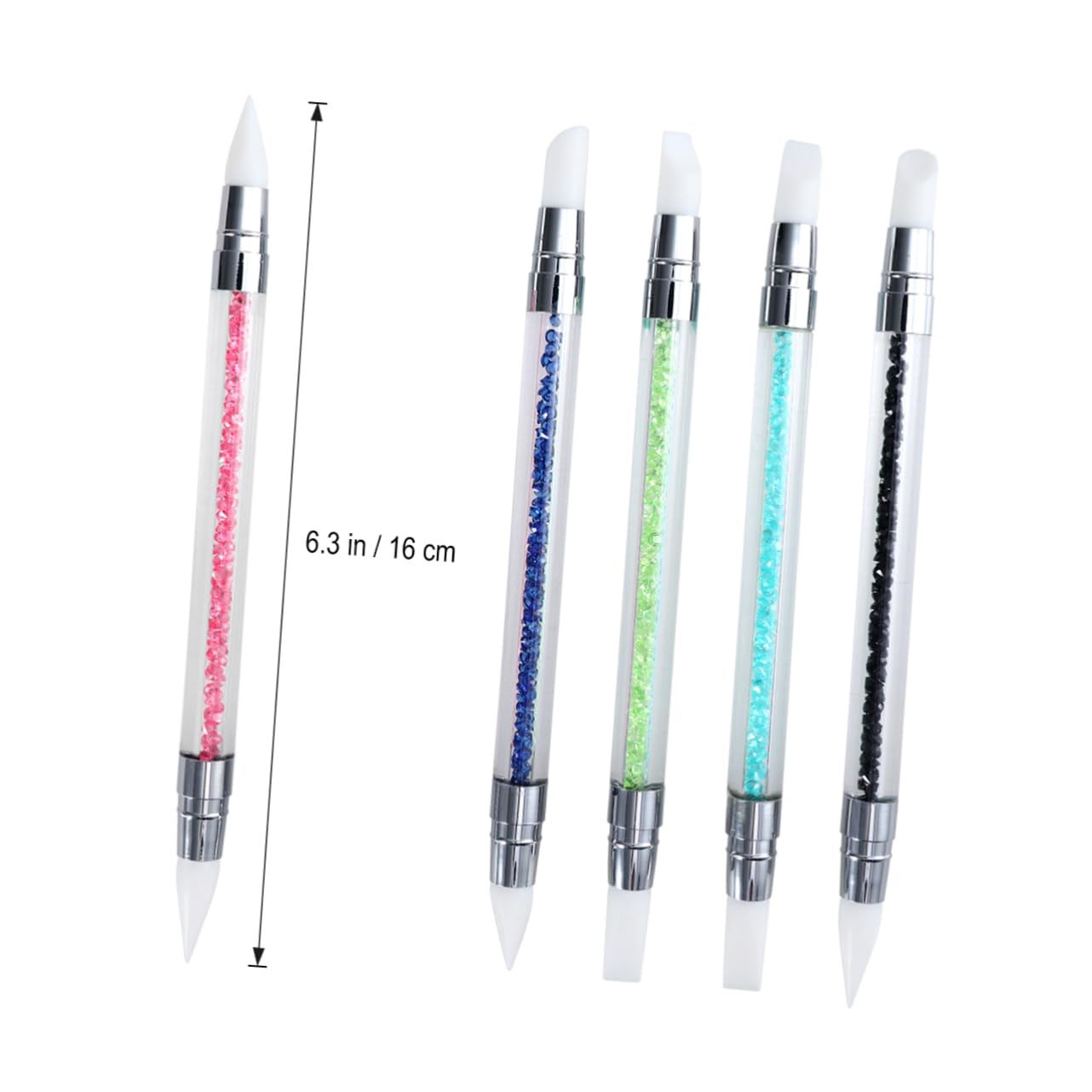 Healeved 15 Pezzi Strumenti Per Nail Art Penna Gel Con Manico in Strass Acrilico Non-design Per Smalto Per Unghie