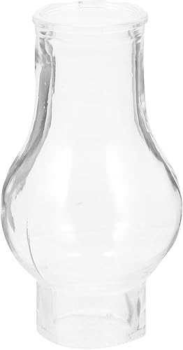 Lámpara de aceite de repuesto de globo lámpara de aceite para chimenea de vidrio transparente lámpara de huracán cubierta de vidrio para lámparas de