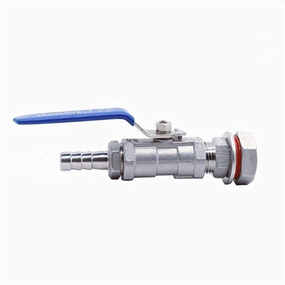 QRUYHBAJU 1/4 3/8 1/2 1 Pot Fittings of The Teapot with Ball Valve 6-25 Hose Barb Adapter for Homebrew Stainless Steel 304(25mm,0.75 Inch)