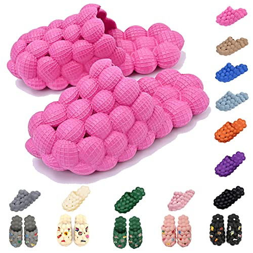 AIMINUO Bubble Slides: Slippers for Women & Men Fun Massage Slippers with Cloud Cushion Thick Soles & Non-slip Stress Relief Reflexology Support Perfect for Shower & Bedroom