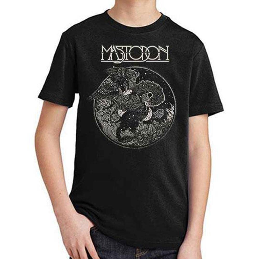 Mastodon Kids T Shirt Griffin Band Logo Official Black Ages 5-14 yrs Small (5/6 Yrs)