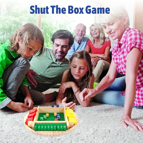 Shut The Box Juego de Dados Clásico para 4 Jugadores miniatura 5