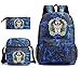 Produktbild V-mix Undertale Kinderrucksack Schulranzen 3-teiliges Set Leichter Schülerrucksack mit Umhängetasche und Federmäppchen Jugend- und Kinder-Freizeitrucksack (Stil 2)