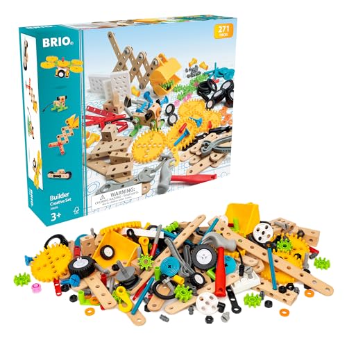 BRIO Builder - Set per asilo nido 34606 Builder, 271 pezzi | Giocattolo per l'apprendimento e la costruzione di 271 pezzi per bambini dai 3 anni in su