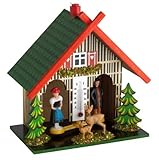Größe 135 x 130 mm Wetterhäuschen asu Holz TFA 48.1501