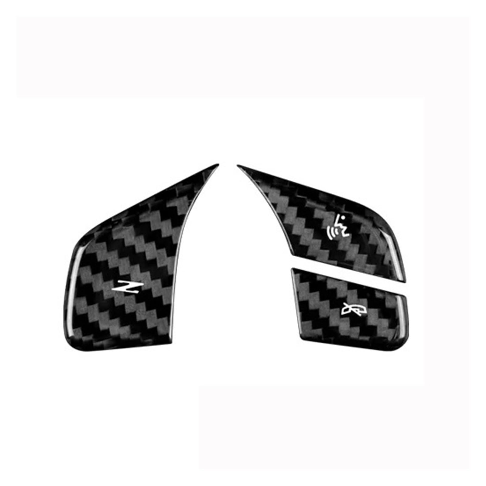 Car Trim Interior for Chevrolet for Corvette C8 2020-2023 Accessories Sticker Hard Carbon Fiber Steering Wheel Button Cover Interior Mouldings(M)