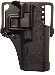 BLACKHAWK Serpa CQC Belt Loop and Paddle Holster For Glock 20 Right Hand Black, Size 13 - Glock 20/21/37, S&W M&P .45 Cal & Pro 9/40 (410513BK-R)