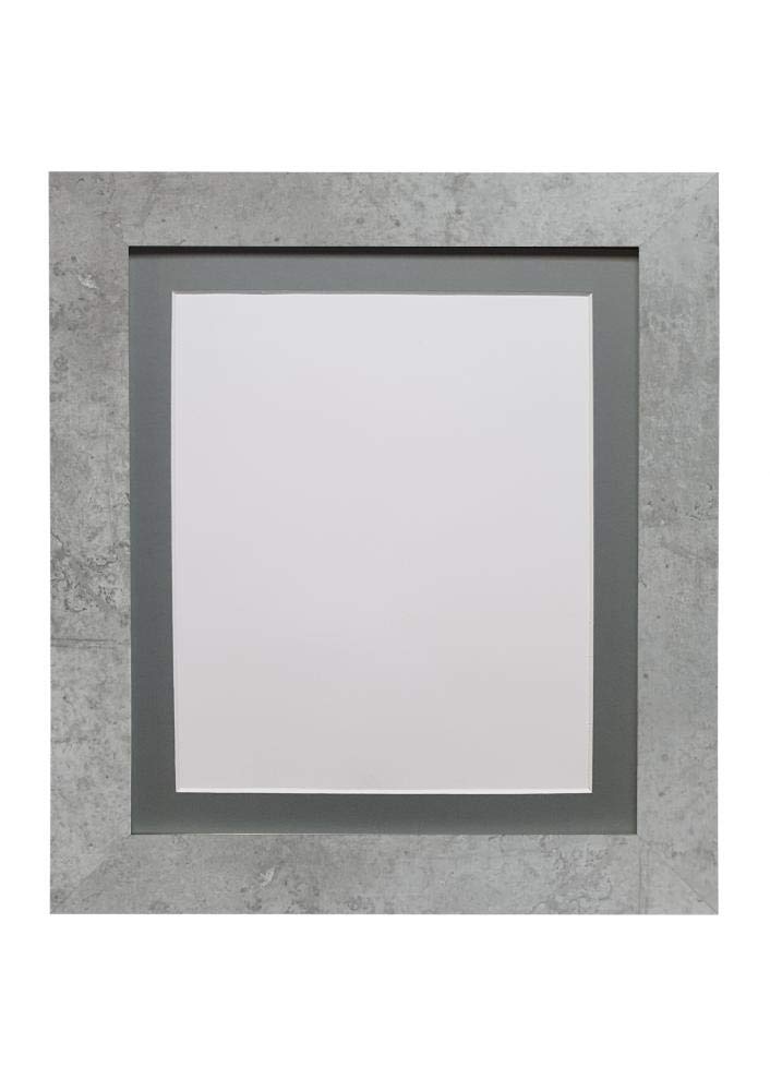Frames By Post Mineral Grey Dark Grey Mount Metro Picture Photo Frame Mineral Grey With Dark Grey Mount A4 Image Size 9 X 6 Inch