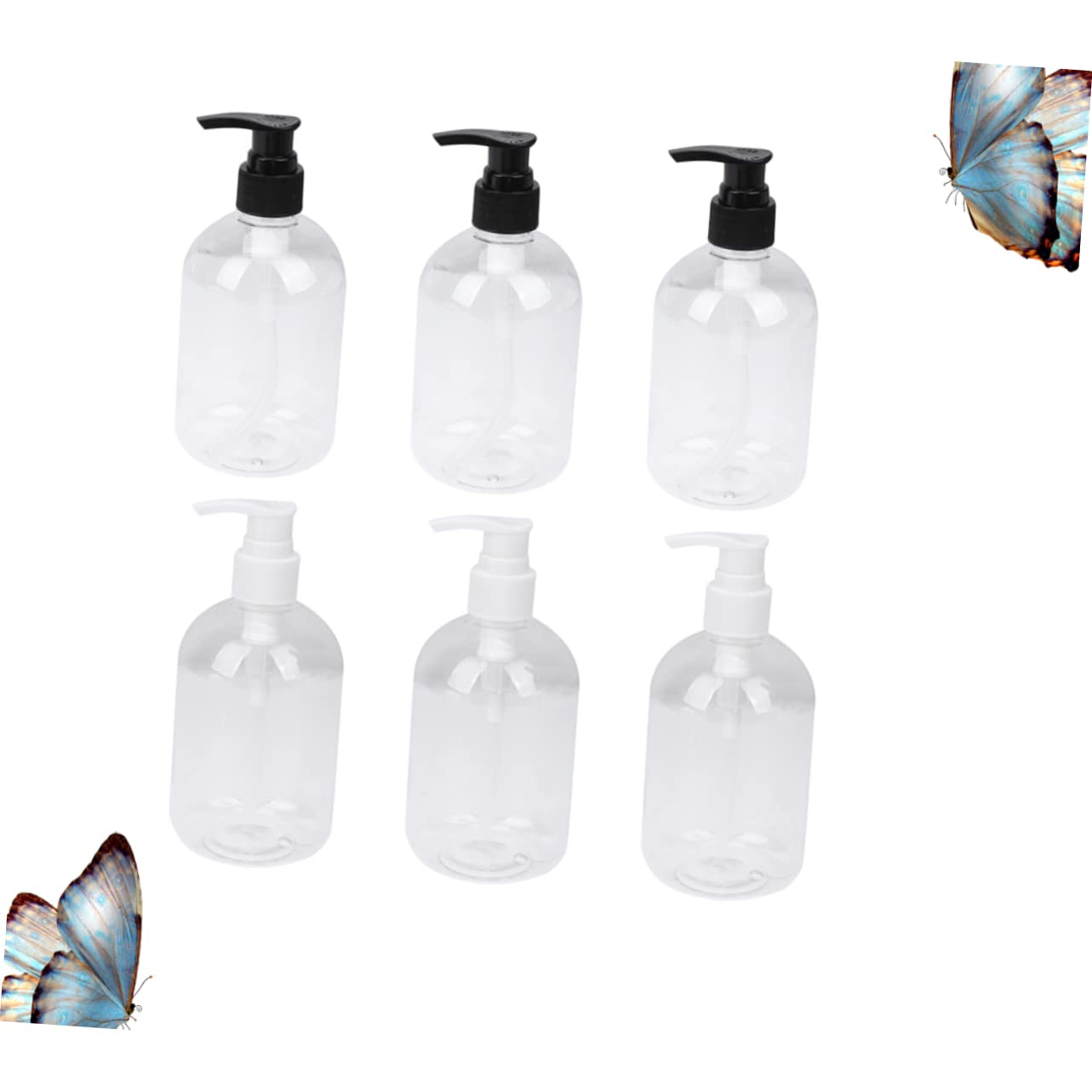 Housoutil 2 Set Di Contenitori Per Lozione Riutilizzabili Da Viaggio 350 Ml Flacone Di Shampoo Ricaricabile Per Bagnoschiuma E 6 Pezzi*2