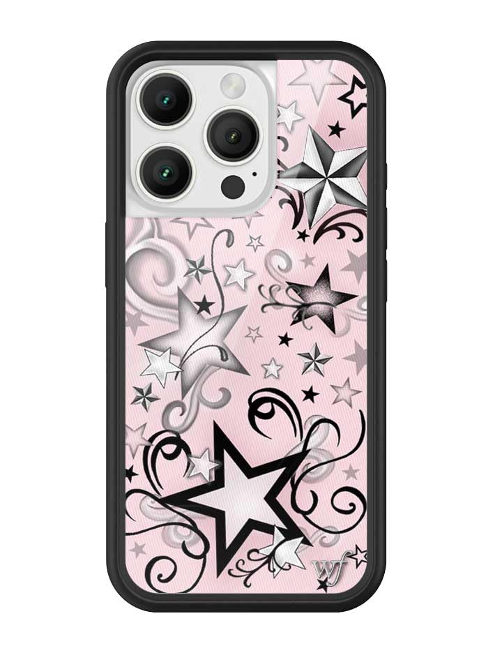 Image of Wildflower Cases - iPhone 16 Pro Compatible - Star Tattoo | Impact-Certified 6.5 ft Drop Protection Case, Raised Protective Bumper, Cute Aesthetic Design, Women-Owned Small Business