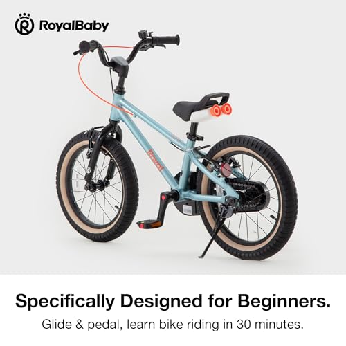 Image of RoyalBaby EZ-Pro Kids Bike, Lightweight Aluminum 2-in-1 Balance to Pedal Bike with One-Key Switch, 14 16 18 20 Inch for Age 3-10 Years