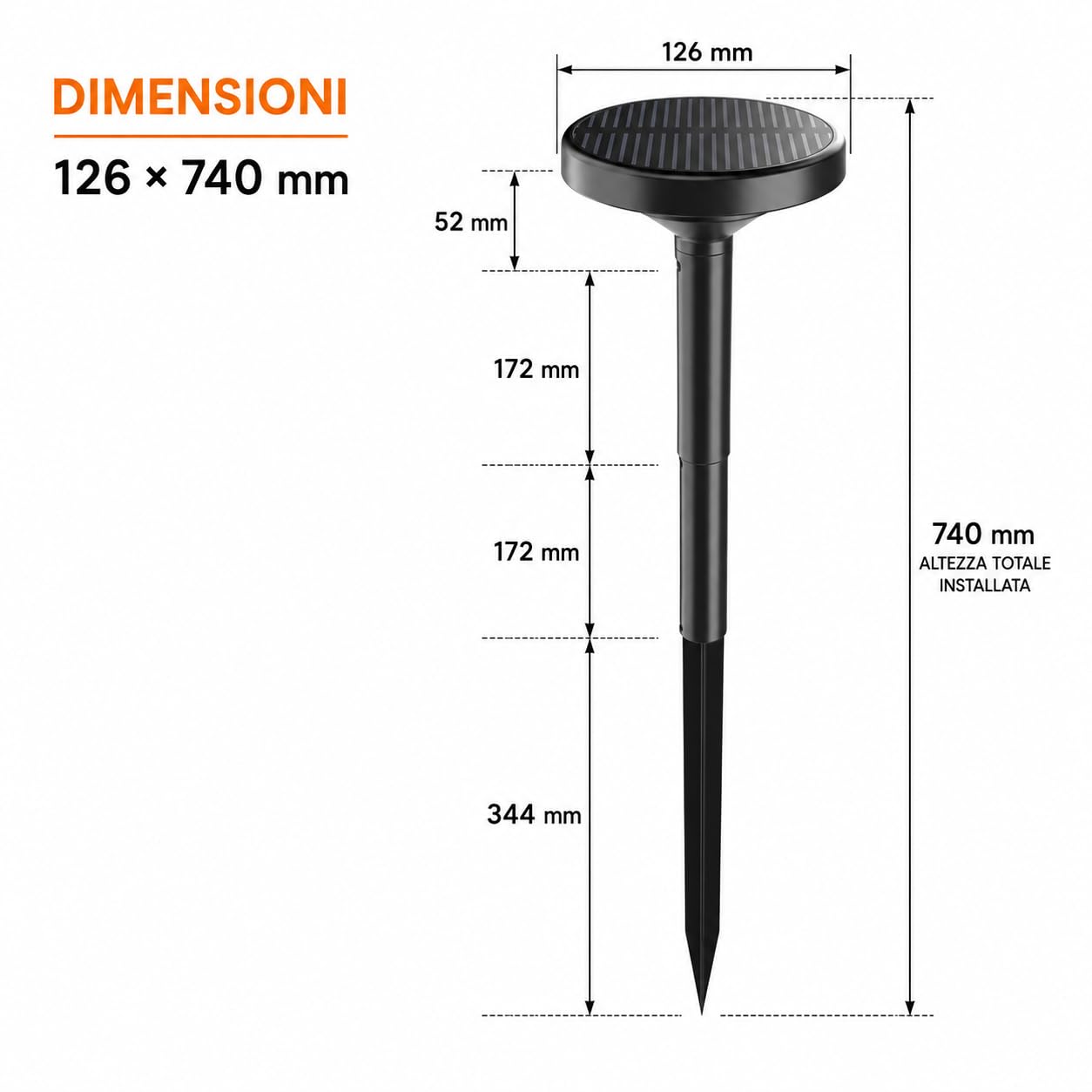 Set 6 Lampioncini Solari da Giardino con Picchetto | Luci Solari Esterno IP65 | Autonomia fino a 12 Ore | Versione RGB o CCT 3000K 4000K 6500K | per Vialetti Aiuole Terrazze Cortili (Luce RGB)