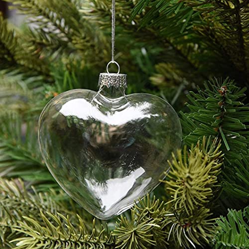 Baubles en plastique transparent cœur arbre de Noël suspension décorative intérieur maison - 5