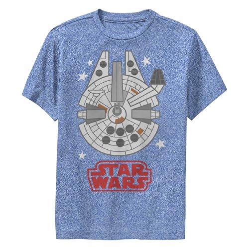 STAR WARS Boy's Millennium Falcon Cartoon Performance Tee