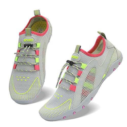 Image of MAYZERO Water Shoes Men Women Swim Surf Shoes Beach Pool Shoes Wide Toe Hiking Aqua Shoes Winter House Slippers